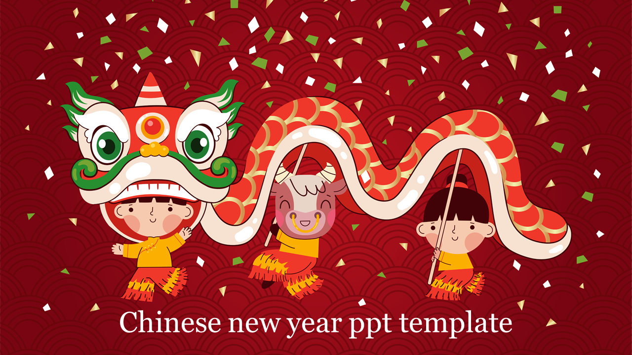 Attractive Free Chinese New Year PPT Template Slide